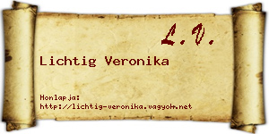 Lichtig Veronika névjegykártya
